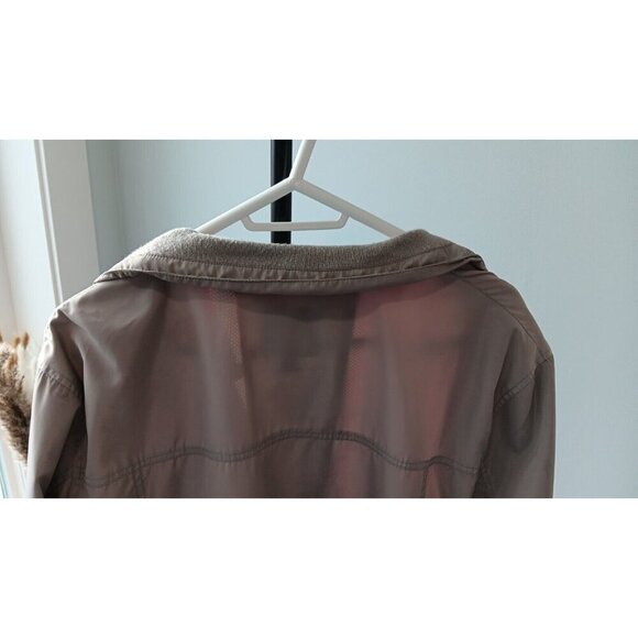 Large Men's Logan Hill Jacket Beige With Red Accents Windbreaker Coat - Picture 10 of 16